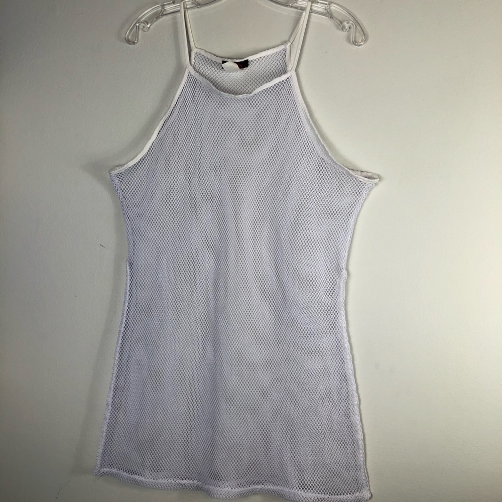BLUSH White Mesh Bikini Bathing Suit Cover Up Size XL
